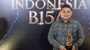Wali Kota Makassar, Munafri Arifuddin saat menerima penghargaan daerah peduli akses dan infrastruktur pendidikan di Hotel Bidakara, Jakarta, Rabu 9 September 2026 malam. (Dok Humas Pemkot Makassar).