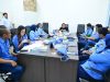 Plt Direktur Utama Perumda Air Minum Kota Makassar, Andi Syahrum bersama Plt Direktur Keuangan Perumda Air Minum Kota Makassar menghadiri rapat kerja dengan Komisi B DPRD Kota Makassar di Kantor DPRD Kota Makassar, Jalan AP Pettarani, Senin (14/9/2026).