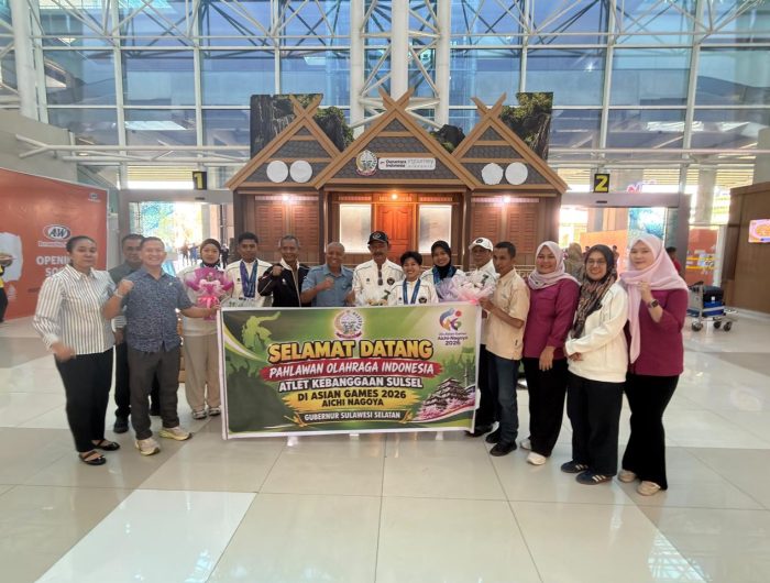 Pemprov Sulsel Jemput Atlet Peraih Medali Asian Games Aichi-Nagoya 2026 13 Pemerintah Provinsi Sulawesi Selatan menyambut kepulangan para atlet asal Sulsel yang memperkuat kontingen Indonesia pada Asian Games Aichi-Nagoya 2026 di Jepang.