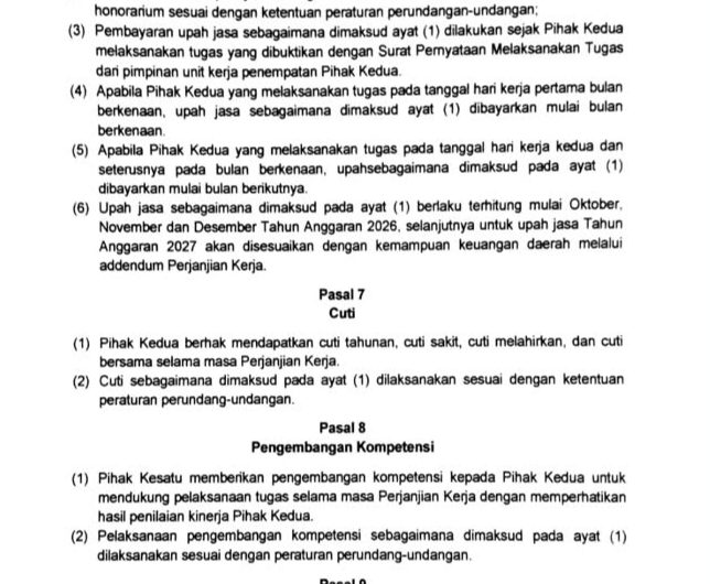 Upah Pegawai Pemerintah dengan Perjanjian Kerja (PPPK) Paruh Waktu, pada bagian Umum Sekretariat Daerah (Setda) kabupaten Jeneponto dinilai bermasalah.